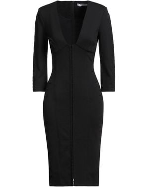 SIMONA CORSELLINI Midi Dress Viscose, Polyamide, Elastane - Black