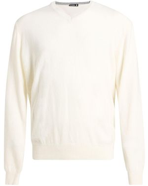 Andrea Fenzi Sweater Merino Wool, Viscose, Nylon, Cashmere - White