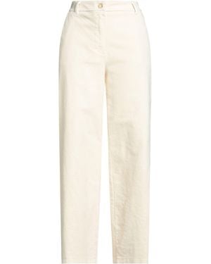 Rebel Queen Ivory Pants Cotton, Elastane - White