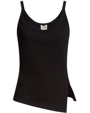 Closed Tank Top Organic Cotton, Elastane - Black