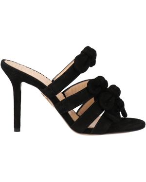 Charlotte Olympia Sandals Textile Fibers - Black