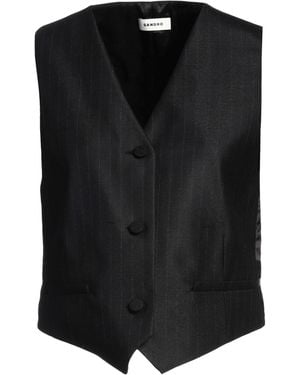 Sandro Tailored Vest Polyester, Wool, Elastane - Black