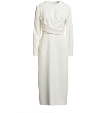 Emilia Wickstead Ivory Midi Dress Polyester, Elastane - White