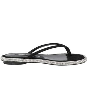 Sergio Rossi Thong Sandal Leather - Black