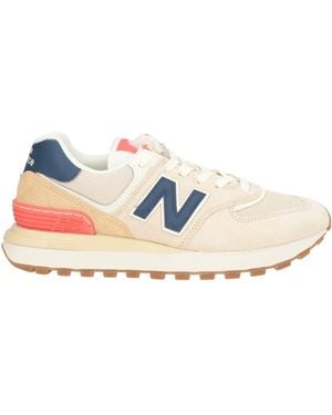 New Balance 574 Trainers Leather, Textile Fibres - White
