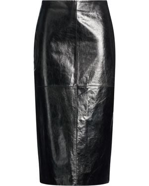 Sportmax Midi Skirt Lambskin - Black