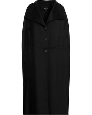 Fabiana Filippi Cashmere Single-Breasted Cape Coat - Black