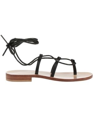 DG POSITANO Thong Sandal Leather - Black
