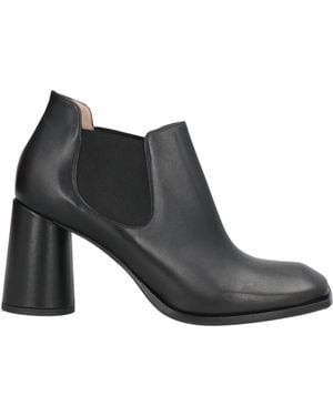Malloni Ankle Boots Leather - Black
