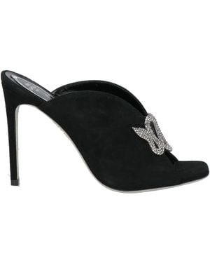 Rene Caovilla Sandals Leather - Black