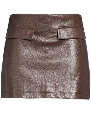 ViCOLO Mini Skirt Polyester, Polyurethane - Brown