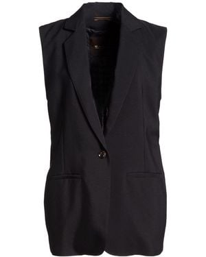Moorer Midnight Blazer Viscose - Black