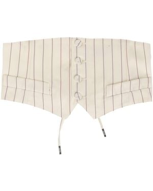 Jean Paul Gaultier Cream Belt Polyester, Virgin Wool - Natural