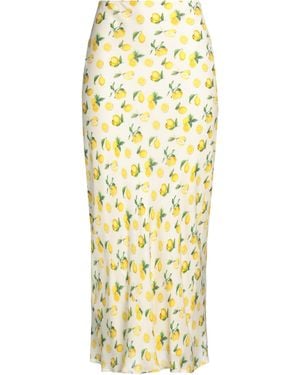 Sportmax Ivory Maxi Skirt Silk - Metallic