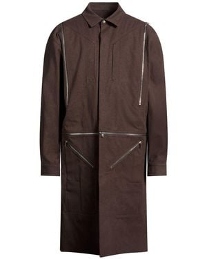 Rick Owens Coat Cotton - Brown
