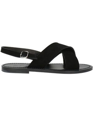 K. Jacques Sandals Leather - Black