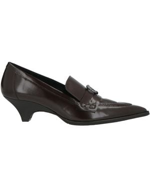 Ras Dark Court Shoes Leather - Black