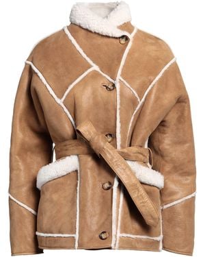 Maje Shearling- & Kunstfell - Braun