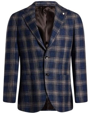 Luigi Bianchi Blazer Virgin Wool, Silk, Cotton, Polyamide - Blue