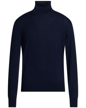 Isaia Turtleneck Wool, Silk, Cashmere - Blue