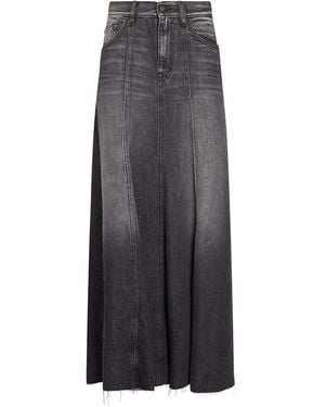 People Denim Skirt Cotton, Lyocell - Grey