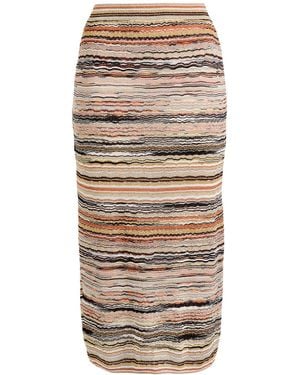 Missoni Midi Skirt Viscose, Metal Fiber, Elastane, Polyamide - Natural