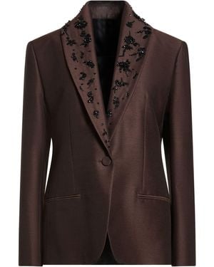 Alberta Ferretti Blazer Virgin Wool, Silk, Polyester - Brown