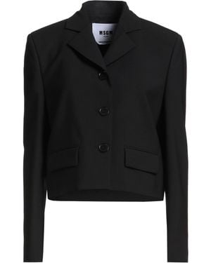 MSGM Blazer Virgin Wool, Elastane - Black