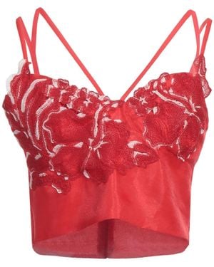 ERMANNO FIRENZE Top Polyester, Cotton, Polyimide - Red