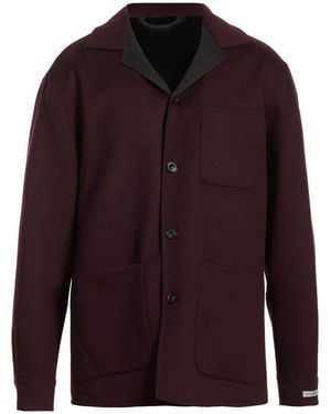 Canali Burgundy Blazer Wool, Polyamide - Red
