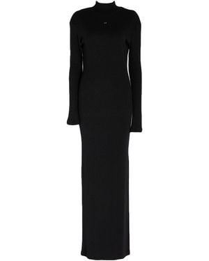Gcds Maxi Dress Viscose, Polyester, Polyamide, Elastane - Black