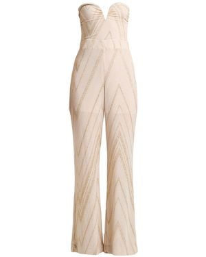 Liu Jo Jumpsuit Polyamide, Metallic Polyester, Elastane - Natural