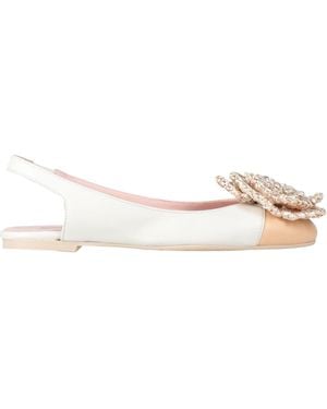 Ras Ballet Flats Leather, Textile Fibres - Natural