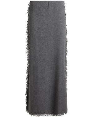 Semicouture Midi Skirt Polyamide, Wool, Viscose, Cashmere - Gray