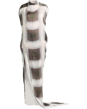 Rick Owens Maxi Dress Cupro - White