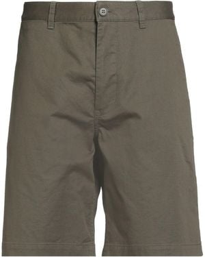 WOOD WOOD Military Shorts & Bermuda Shorts Cotton, Elastane - Grey