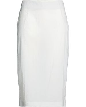 Patrizia Pepe Light Midi Skirt Polyamide, Elastane - White
