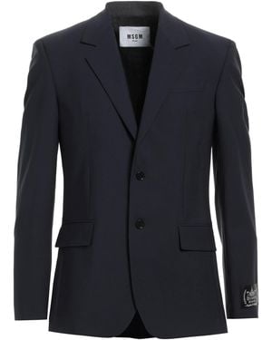 MSGM Blazer Virgin Wool, Elastane - Blue