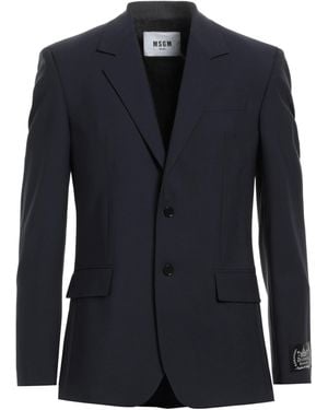 MSGM Blazer Virgin Wool, Elastane - Blue
