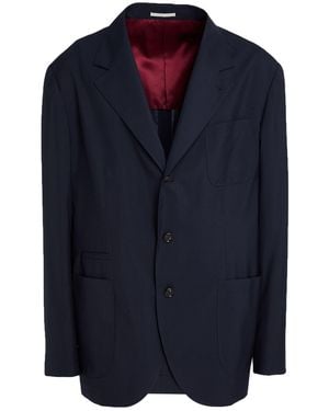 Brunello Cucinelli Blazer Virgin Wool, Silk - Blue