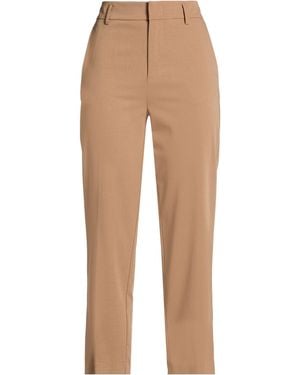 .., merci italia Camel Pants Polyester, Viscose, Wool, Elastane - Natural