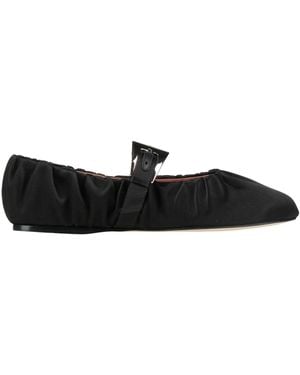 Paris Texas Ballet Flats Textile Fibers - Black