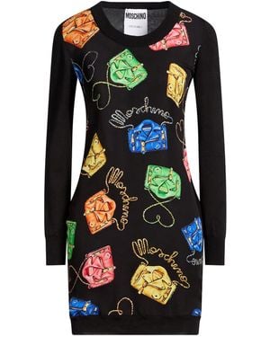 Moschino Mini Dress Cotton, Silk - Black