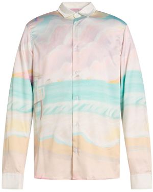 FAMILY FIRST Shirt Viscose, Elastane - Blue