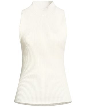 Courreges Top Cotton, Merino Wool - White