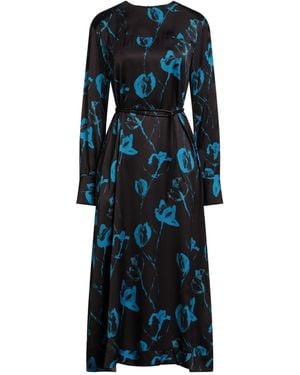 Liviana Conti Dark Midi Dress Viscose - Blue