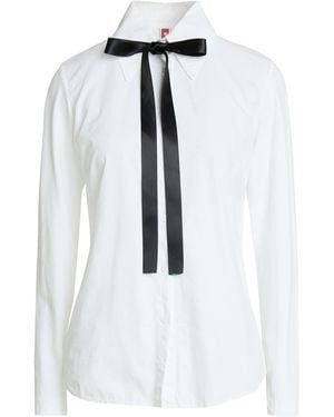 European Culture Cream Shirt Cotton, Elastane - White