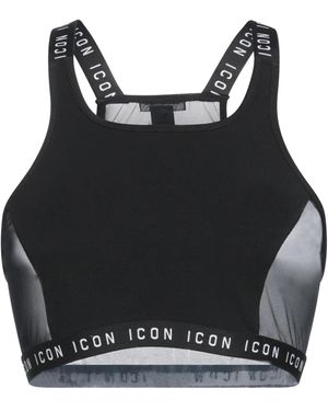 DSquared² Icon Underwear Top Cotton, Polyamide, Elastane - Black
