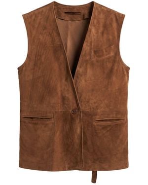 Salvatore Santoro Tailored Vest Ovine Leather - Brown