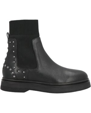 Apepazza Ankle Boots Leather, Textile Fibers - Black